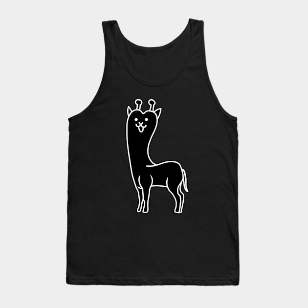 Giraffe Cat, Dark Tank Top by CawnishGameHen